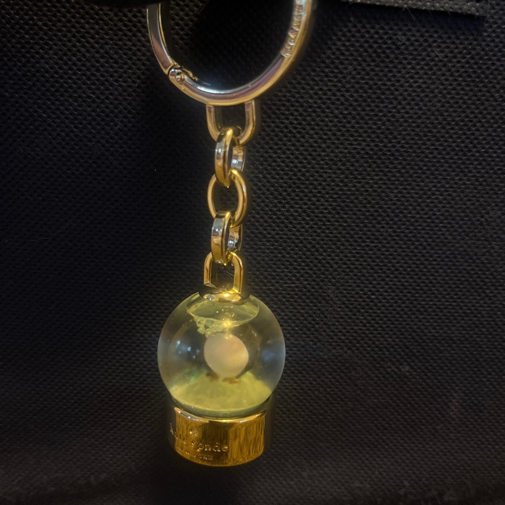 Kate Spade Penguin Snow Globe Keychain